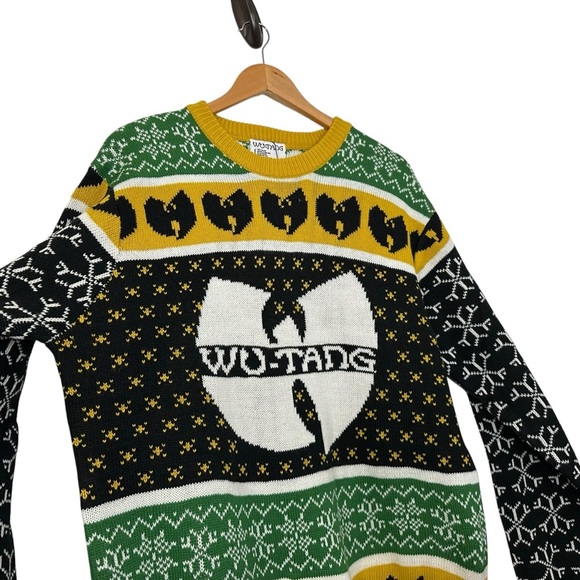 Wu Tang Wutang Mens Logo Holiday Ugly Sweater XL Multi Xmas Party Pullover - Picture 5 of 7